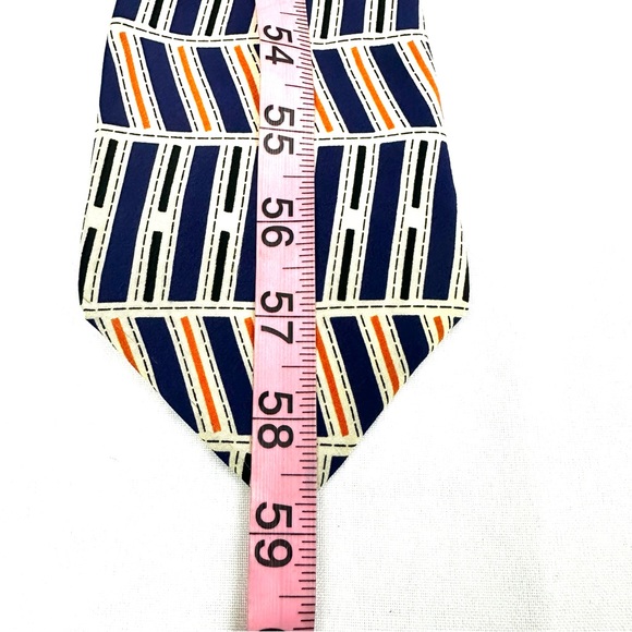 Format Blue and Orange Men's Silk Tie / Necktie - Picture 9 of 9
